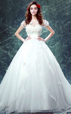 WD3045  off the shoulder bride dress